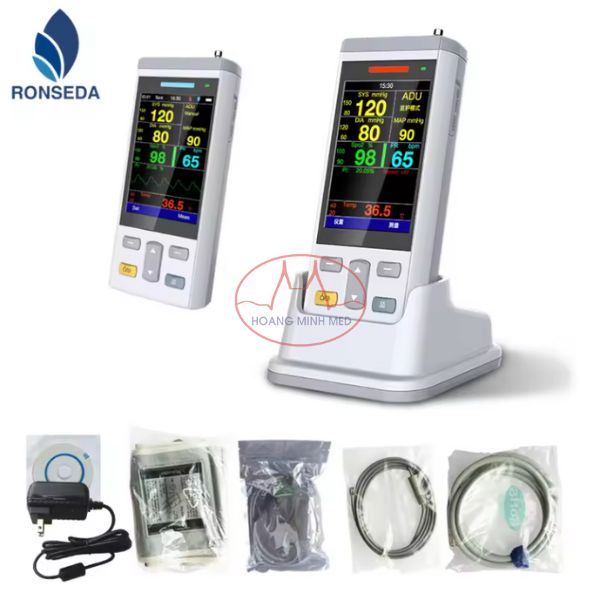 Monitor Theo Dõi Bệnh Nhân 4 Thông Số Cầm Tay (NIBP, SPO2, PR, TEMP)