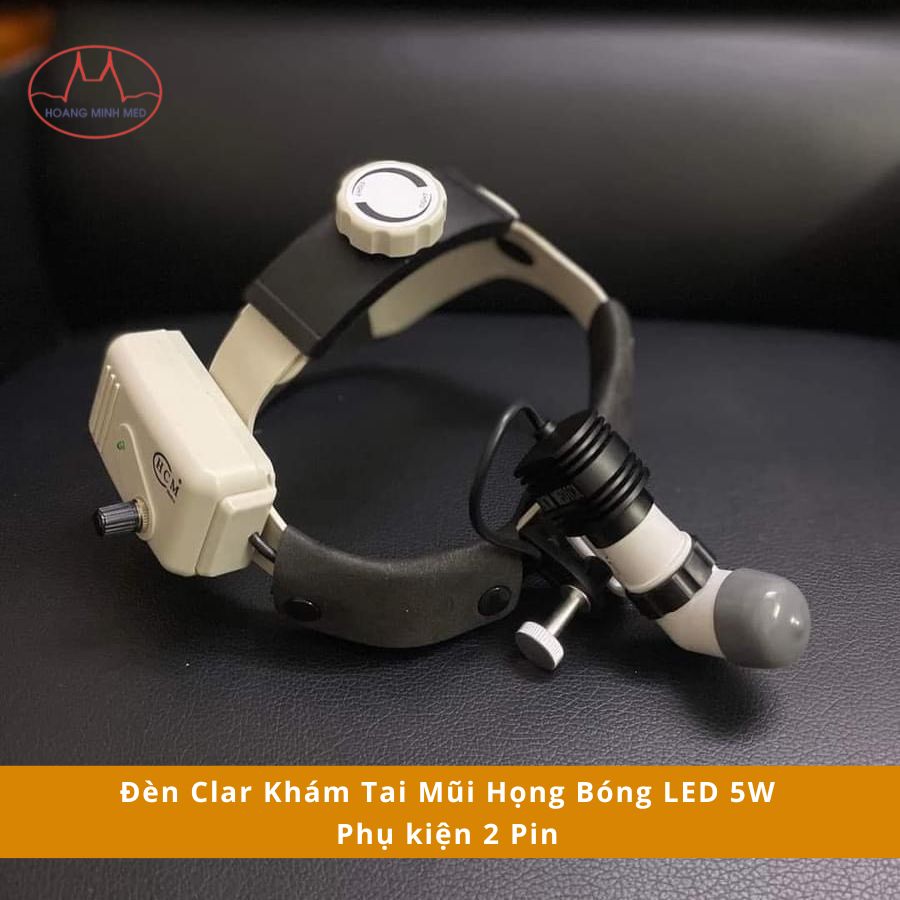 Đèn Clar Khám Tai Mũi Họng Bóng LED 5W Phụ Kiện 2 Pin