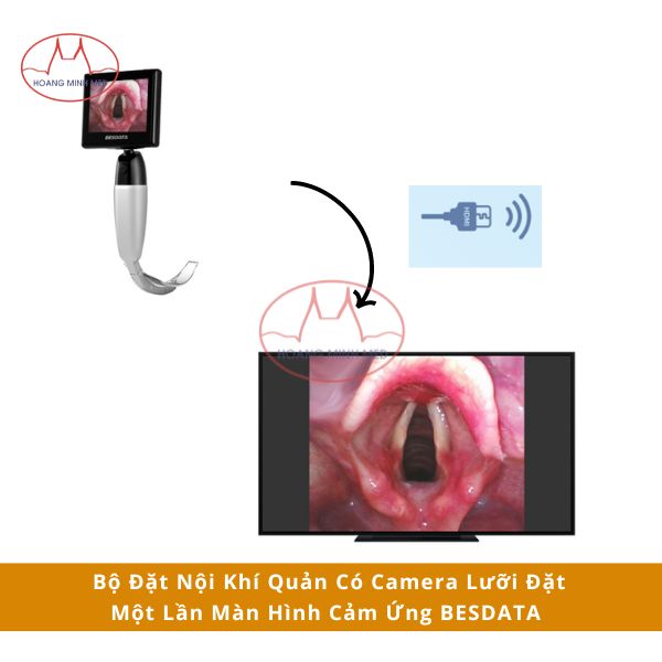 Bộ Đặt Nội Khí Quản Có Camera Lưỡi Đặt Một Lần Màn Hình Cảm Ứng