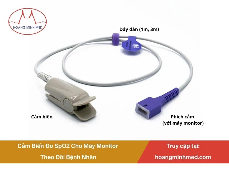 Cảm Biến Đo SpO2 Cho Máy Monitor Theo Dõi Bệnh Nhân