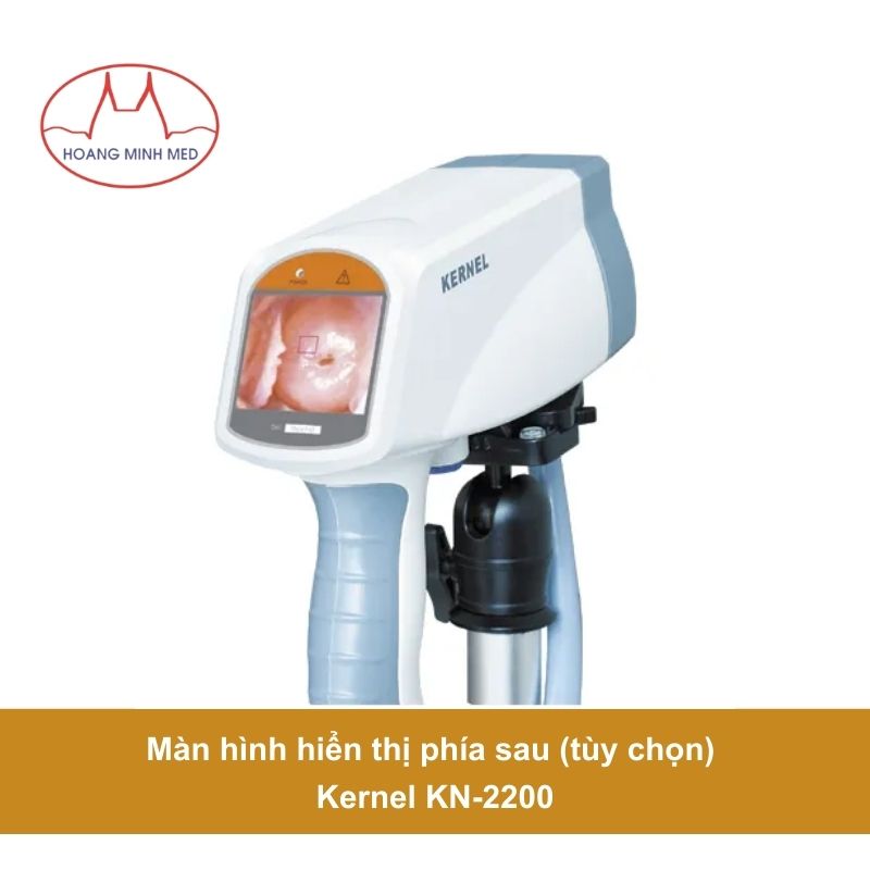 Màn hình hiển thị phía sau máy soi cổ tử cung Kernel KN-2200 giúp bác sĩ dễ dàng quan sát hình ảnh từ nhiều góc độ.
