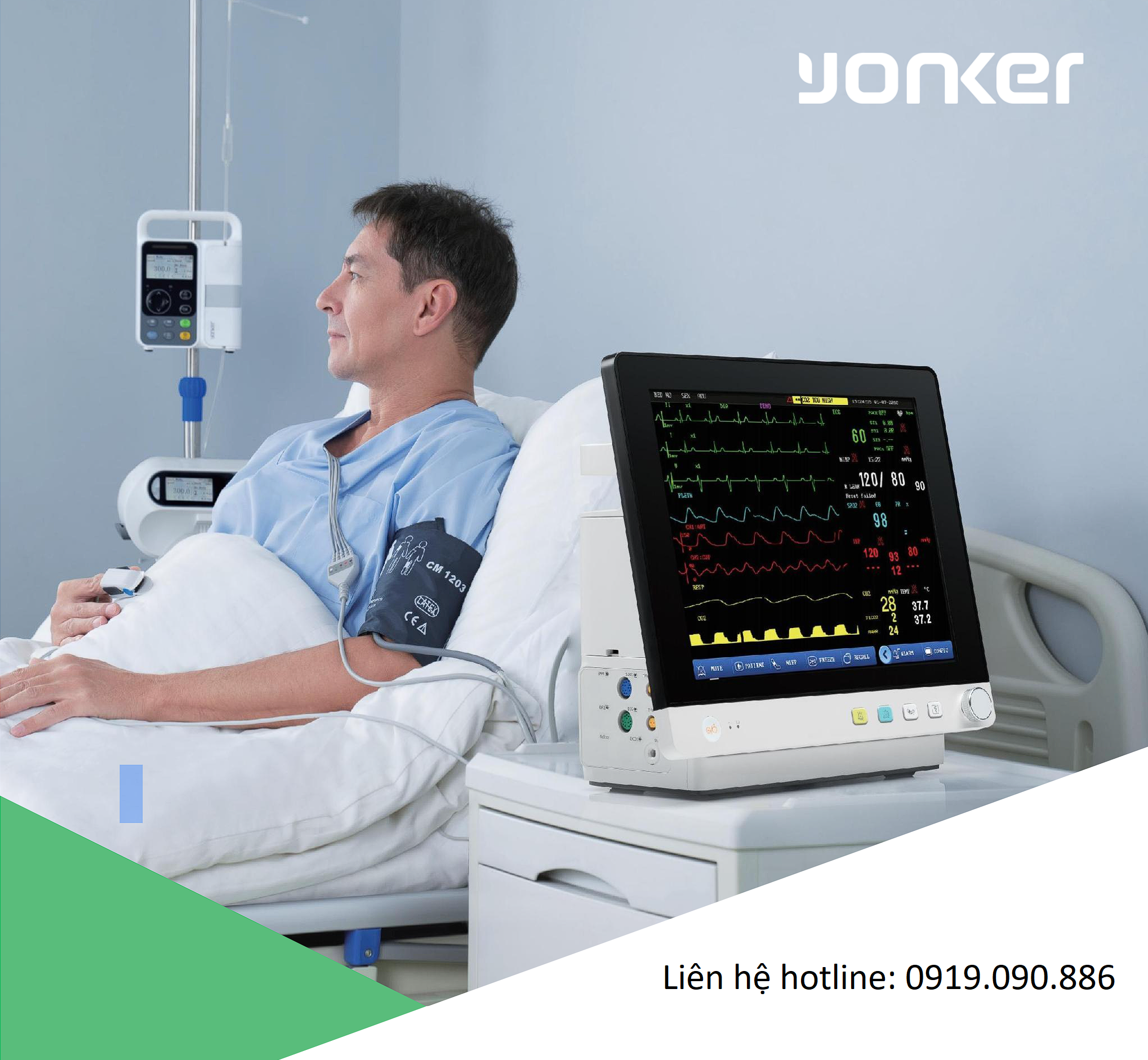 Máy Theo Dõi Bệnh Nhân Yonker E15